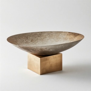 Majestic Gold Tazón de mesa Tazón para servir en forma redonda personalizada para el hogar Hotel Boda Decoración para servir Tazón de uso - Product Image 1