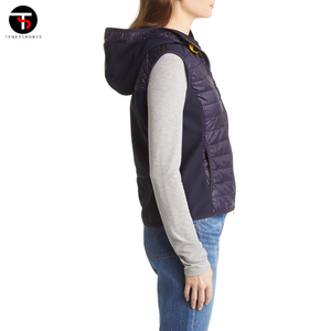 Logotipo personalizado equitación invierno cálido abrigos gruesos calidad Puffer chaleco recortado poliéster algodón transpirable exterior sin mangas - Product Image 3