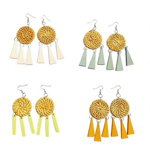 Pendientes de Ratán de Fibra Natural, Joyería de Moda Ligera Hecha a Mano para Mujer de Vietnam - Product Image 2