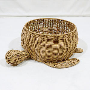 Cesta de Almacenamiento de Ratán Artex Dong Thap, Organizador Decorativo con Forma de Tortuga - Product Image 3