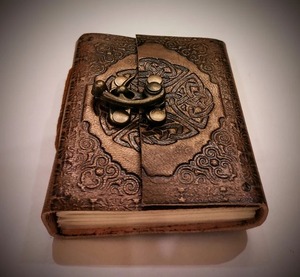 Pack 5 marron A5 poche Journal fait à la main en cuir gaufré relié couverture souple spirale organisateur personnalisé selle couture A3 prêt pour - Product Image 1