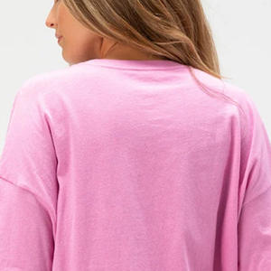 T-shirts simples pour femmes en gros | T-shirt décontracté uni 100% coton | Logo personnalisé à manches courtes fournisseur OEM/ODM - Product Image 6