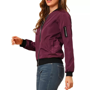 Ropa de mujer Diseña tus propios productos transpirables de calidad 2026 Mejor diseño Chaqueta de bombardero de mujer a la venta ahora - Product Image 2