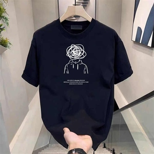 เสื้อยืดแฟชั่น100% ลายการ์ตูนของผู้ชาย2025เสื้อยืดผู้ชายผ้าคอตตอนระบายอากาศได้
