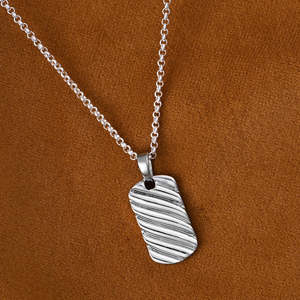NOVAMART Fine 925 Pure Silver Pendants Necklace for Men & Boys Vintage Style Rhodium Gold Plated Diamond Pearl <b>Rope</b> <b>Chain</b> Wholes - Product Image 2