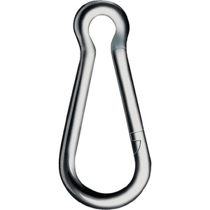 Mosquetón DIN 5299 Forma C, Longitud 60 mm, Grosor del Cable 6 mm, Capacidad de Carga 120 kg, Recubrimiento Galvanizado de Zinc, Paquete de 100 - Product Image 1