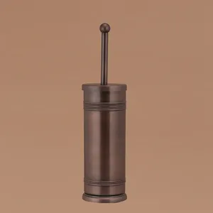 Support d'utilisation de brosse de nettoyage de toilette et de salle de bains de couleur d'or et d'argent conception étonnante regard attrayant ménage de forme longue - Product Image 2