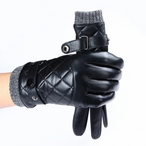 Guantes de cuero de moda antideslizantes de clasificación superior para mujer, cosas suaves transpirables, ropa cómoda, guantes deportivos de cuero con dedos completos - Product Image 2