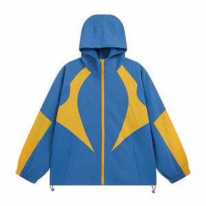 เสื้อแจ็กเก็ตซิปรูดไนลอนสำหรับผู้ชายเสื้อกันลมน้ำหนักเบา - Product Image 4