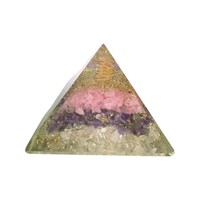 Großhandel Halbe del stein Achat Stein Amethyst Rosenquarz Klarer Quarz Orgonit Orgon Pyramide Baum Leben Symbol Magnesia Handwerk