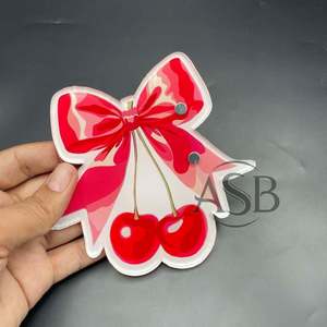 Outil de cils de beauté avec impression de logo personnalisé arc en cerisier personnalisable tuile acrylique en forme de cerise Service OEM vente en gros - Product Image 2