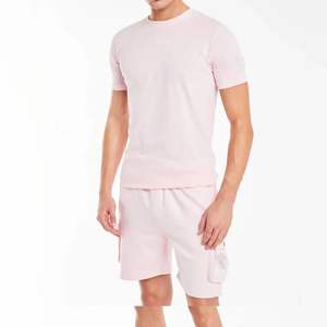 Hot Sale Product New Arrival <b>Men</b> Summer <b>Short</b> Sleeve <b>T</b> <b>Shirts</b> <b>and</b> <b>Shorts</b> Twin <b>Set</b> Contrast Color <b>Men</b> Twin <b>Sets</b> for Adults OEM - Product Image 1