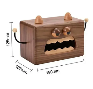 ที่ใส่ผ้าเช็ดปากลายการ์ตูนน่ารักกล่องกระดาษทิชชูตกแต่งห้องนั่งเล่นกล่องกระดาษทิชชู่ที่จัดไม้รูปมอนสเตอร์ที่สร้างสรรค์ - Product Image 3