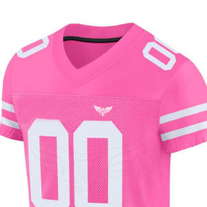 เสื้อฟุตบอลอเมริกันแบบระบายอากาศวัสดุโพลีเอสเตอร์100% พิมพ์โลโก้ออกแบบได้ตามต้องการ - Product Image 6