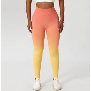 Venta al por mayor de diseño personalizado de las mujeres gimnasio Yoga Leggings alto Nylon Spandex activo pantalones de chándal elástico bolsillo invierno estampado cordón - Product Image 1