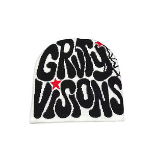 Bonnets en tricot de qualité supérieure Chapeaux d'hiver de style de rue Adultes Vente en gros Bonnets chauds et doux Casquettes d'hiver brodées avec logo personnalisé - Product Image 4