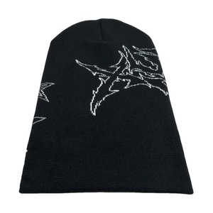 Cagoule tricotée personnalisée 3 trous avec logo sur mesure, style streetwear, pour l'extérieur et l'hiver, vente en gros - Product Image 2