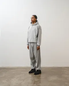 Sweat à capuche épais et lourd 400 g/m² pour homme, coupe ample, imprimé, zippé, en polaire polyester/coton, respirant, personnalisé, grande taille - Product Image 2