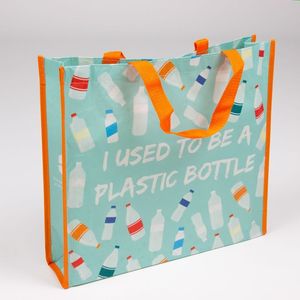 Large Premium Quality Heavy Duty RPET <b>bag</b> Tote <b>Bag</b> Set Reusable Grocery Shopping <b>Bags</b> <b>Long</b> Handles Foldable OEM/ODM in Vietnam - Product Image 3