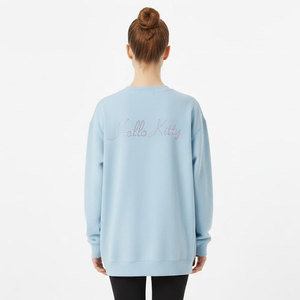 เสื้อสเวตเชิ้ตผู้หญิงผ้าฟลีซทรงโอเวอร์ไซส์ อุ่นสบาย ทรงปกติ ผ้าเนื้อนุ่ม สวมใส่สบายทุกวัน เหมาะสำหรับแฟชั่นฤดูหนาว สไตล์สตรีท ประดับด้วยคริสตัล - Product Image 5