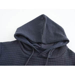 Sudadera con Capucha Unisex de Alta Calidad, 100% Algodón, Tejido Waffle Grueso, Personalizable, Estilo Urbano Otoñal para Hombre - Product Image 4