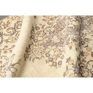 พรมตุรกีโบราณ ขนาด 3.7x6.5 ฟุต, พรมเปอร์เซียสีเบจ - Product Image 5