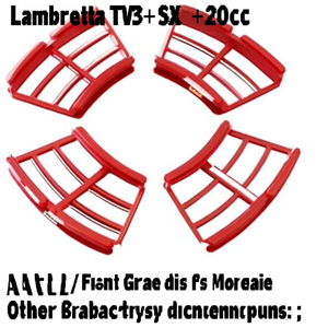 Kit de frein à disque avant Lambretta TV3 + SX + DL 200cc, rouge, systèmes de freinage avant pour motos - Product Image 2