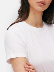 Camisetas Personalizadas para Mujer, Manga Corta, Cuello Redondo, Algodón/Fibra de Bambú, Color Blanco Sólido Ecológico con Logotipo Impreso - Product Image 5
