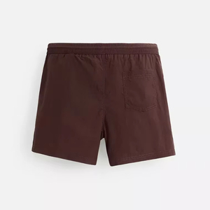 Short de bain léger pour hommes séchage rapide taille élastique fermeture éclair braguette couleur unie teint uni vêtements de plage écologiques maillot de bain décontracté - Product Image 2
