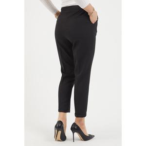 Women's <b>Elastic</b> Double Hem <b>High</b>-<b>Waisted</b> Casual <b>Trousers</b> XL Fashion Pants Breathable Pencil Style Palazzo with Wrinkled Technics - Product Image 5