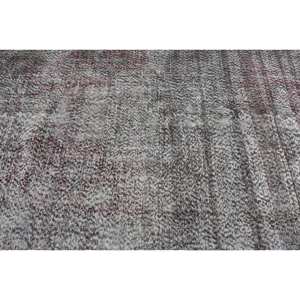 Alfombra ecológica de lana roja gris moderna, 5,1x8,7 pies, Tabriz turco, Patchwork a rayas, Rectangular, tradicional, comedor de látex de 10mm - Product Image 5