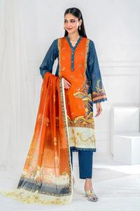 2025 proveedor directo de fábrica señoras 3 piezas verano Shalwar Kameez diseño tradicional hasta la rodilla cuello redondo traje de césped lavable - Product Image 5