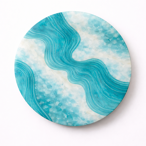 Nouveauté : Art mural en résine jaune vif avec motif ondulé, décoration artistique pour la maison et le bureau modernes - Product Image 6