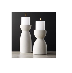 Bougeoir en aluminium en métal noir pour décor d'hôtel de bureau à domicile pour les fêtes et les fêtes à la maison - Product Image 3