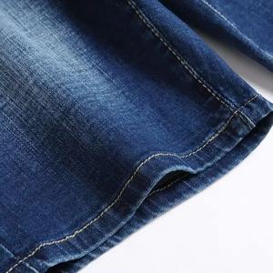 Haute qualité hommes été Denim Shorts haute rue Style Vintage coupe ample en détresse lavé intelligent déchiré uni teint solide - Product Image 4