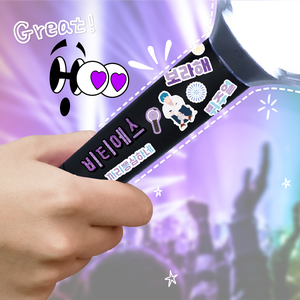 สติ๊กเกอร์ตกแต่งพัดลม Borahae ของกลุ่มวัฒนธรรมเกาหลี & bangtan สติกเกอร์ออกแบบที่เกี่ยวข้องชุดสติกเกอร์ตกแต่งพัดลม K-Pop - Product Image 3