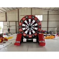 Grand jeu de fléchettes gonflable commercial d'extérieur 3x2.50x1.50m, cible géante de fléchettes géantes, équipement d'amusement pour festivals