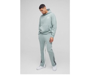 ชุดเซ็ตเสื้อฮู้ดและกางเกงวอร์มผู้ชายสไตล์สตรีทแวร์ โอเวอร์ไซส์ สองชิ้น ชุดลำลองแนวสตรีท ชุดออกกำลังกาย ระบายอากาศได้ดี เหมาะสำหรับฤดูใบไม้ร่วง รับผลิตแบบ OEM - Product Image 3