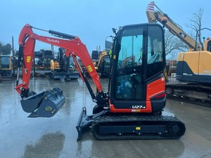 Mini-excavatrice sur chenilles Kubota U27-4 avec cabine fermée, surveillance à distance du moteur/du moteur électrique/du réducteur/du pompe pour la construction agricole et l'aménagement paysager - Product Image 6