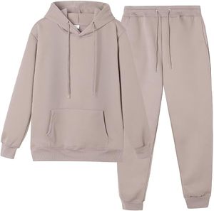 Dark Gray Hooded Sweatshirt and Sweatpants Set Solid Color Casual Tracksuit for Adults All Seasons <b>Jogger</b> Sweatsuit - Product Image 4