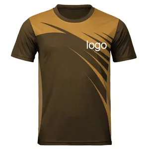 Best Sports Sublimated Polyester O Neck Shirt's Custom Brand Name Logo Printed Font And Back Logo Sports Shirt's