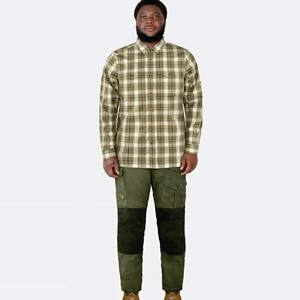 Camisa de franela de algodón estampada de gran tamaño informal a la moda para hombre OEM personalizada 6XL 6XL bolsillos múltiples al aire libre adecuada - Product Image 1