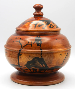 Récipient en bois artisanal \ pot finition naturelle fruits soupe salade petit déjeuner sel épices conteneur aspect simple et attrayant - Product Image 6