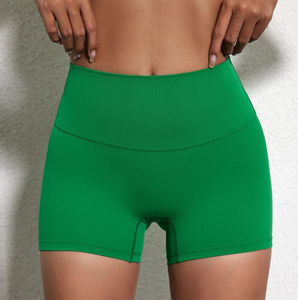 Short de yoga sans couture personnalisé pour femmes avec motif solide pour l'entraînement sportif Fitness course à pied Gym-Short de sport personnalisé - Product Image 2