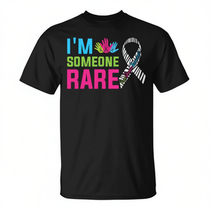 Camiseta I'm Someone Rare para adultos, unisex, manga corta, cuello redondo, impresión digital, camiseta promocional de concienciación - Product Image 2