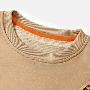 Sudadera extragrande de manga larga con cuello redondo para hombre Ropa de invierno en poliéster/algodón Material teñido liso - Product Image 4