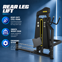 BN Appareil de musculation commercial à charges sélectionnables pour l'entraînement de la force des quadriceps, des fessiers et des ischio-jambiers, Machine à squats pendulaires
