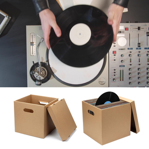 איכות ויניל עבה קרטון באיכות גבוהה עם ידיות ומכסה נשלף עבור תיבת שיא ויניל - Product Image 5