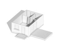 Maison préfabriquée en bois moderne et créative en forme de A - Mur isolé multicouche et plan d'étage personnalisable