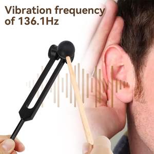 Debonairii Modèle Dii/875625 136.1Hz Coeur Chakra Diapason Ensemble Noir En Alliage D'aluminium Silicone Marteau Sac De Rangement Son Guérison - Product Image 6